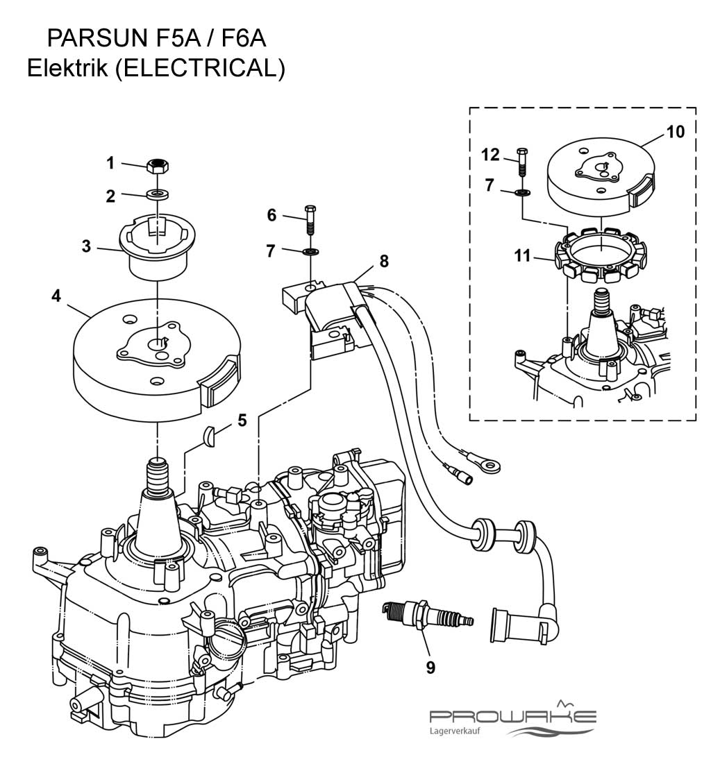Parsun F6A  Ersatzteile / Spare Parts: Elektrik
