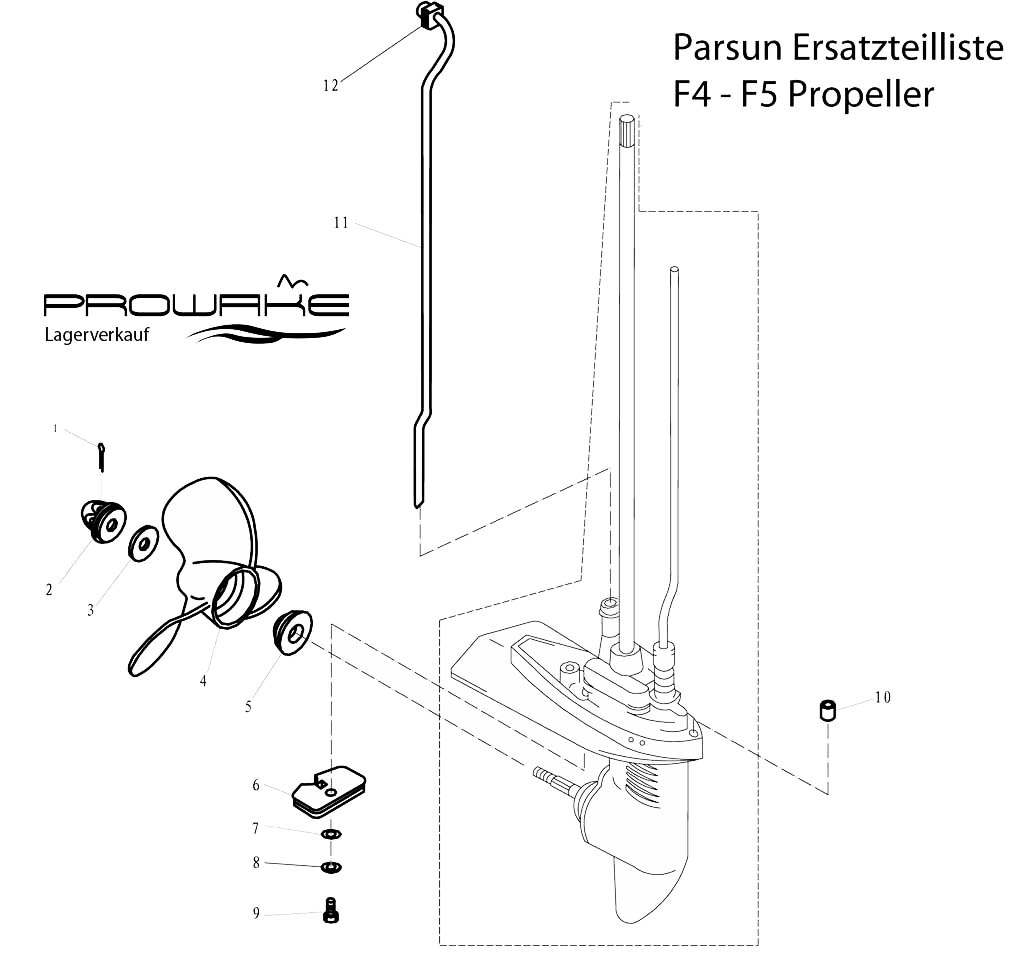 Parsun F4/F5  Ersatzteile / Spare Parts: Propeller