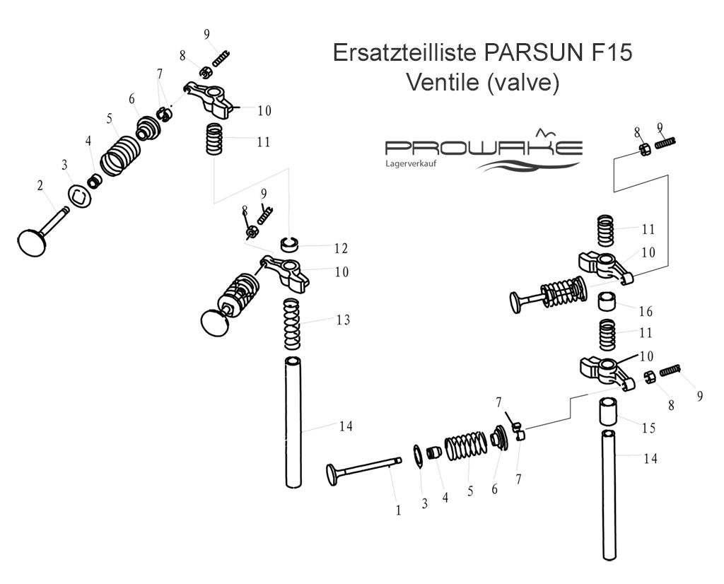 Parsun F15 (B)  Ersatzteile / Spare Parts: Ventil