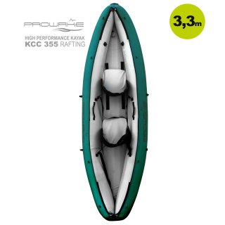 (AUSVERKAUFT) Kajak Prowake KCC 355 RAFTING grün: Hochwertiges Kajak 330cm (baugleich Sevylor KCC335 COLORADO),  für 2 Personen