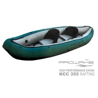 Details:   (AUSVERKAUFT) Kajak Prowake KCC 355 RAFTING grün: Hochwertiges Kajak 330cm (baugleich Sevylor KCC335 COLORADO),  für 2 Personen / Kajak, Kanu, Prowake Kajak, KCC355, grün, baugleich Sevylor KCC335, Rafting, Kanadier 