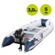(AUSVERKAUFT!) Schlauchboot mit Motor:  AL 300 blau, 300cm, Aluboden mit Parsun 5 PS Außenborder