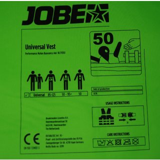 Details:   Jobe Universal Schwimmweste 50 Newton, Lime Green / Schwimmweste, Rettungsweste, Schwimmweste Jobe, Jobe 