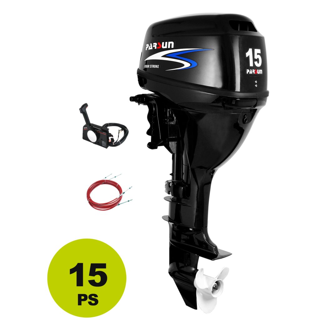 Parsun 15 PS Außenbordmotor F15 AFWS mit E-Start und Fernschaltung, führerscheinfrei*, 15 PS, 362 ccm 4-takt 2-Zylinder Kurzschaft-Bootsmotor (Versand kostenfrei*) Parsun 15 PS Außenbordmotor F15 AFWS mit E-Start und Fernschaltung, führerscheinfrei*, 15 PS, 362 ccm 4-takt 2-Zylinder Kurzschaft-Bootsmotor (Versand kostenfrei*)