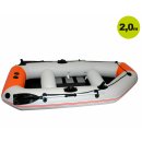 Schlauchboot Prowake IBP200: Dinghi 200 cm lang mit Lattenboden - ideal für 1-2 Personen - orange/grau