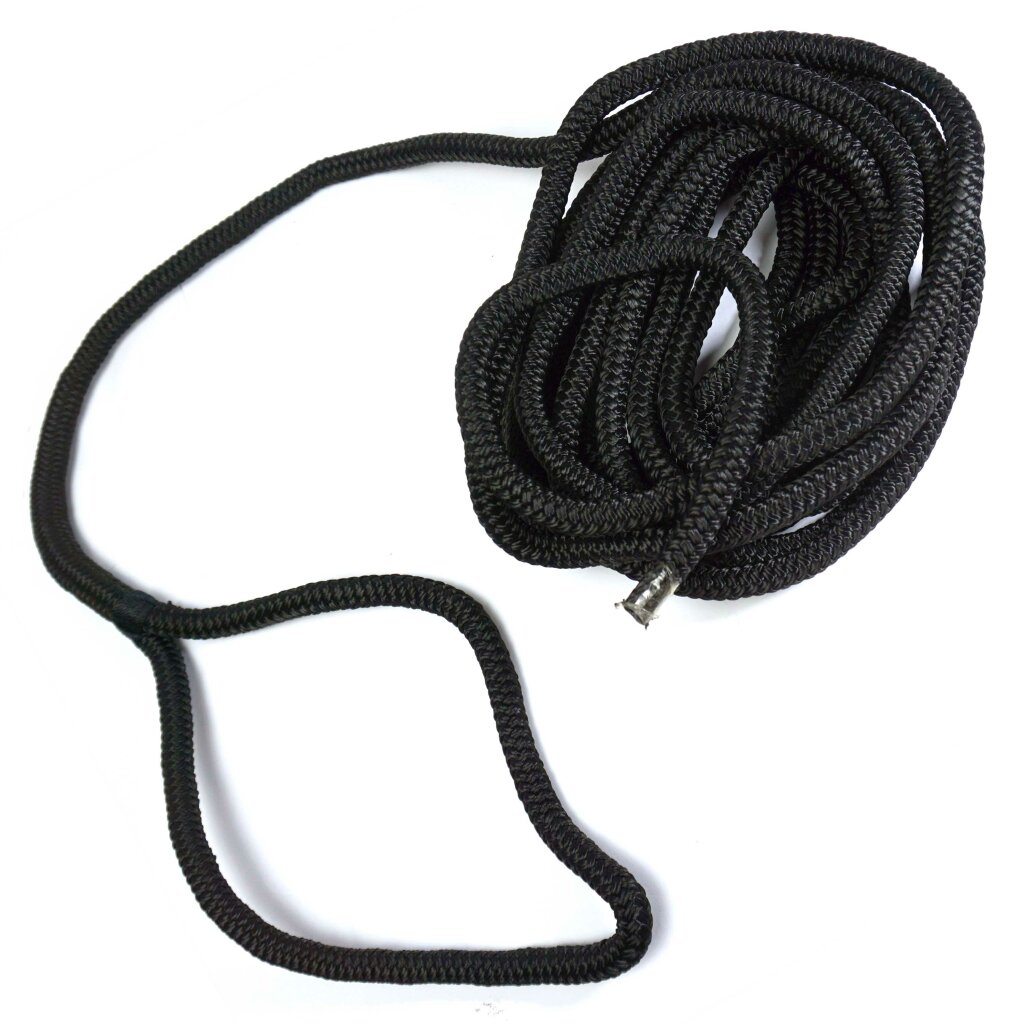 PROWAKE Nylon Docking Leine 1/2" mit 7,62 Meter Farbe schwarz / Zubehör Schlauchboote PROWAKE Nylon Docking Leine 1/2" mit 7,62 Meter Farbe schwarz / Zubehör Schlauchboote