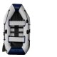 Prowake IB230 Schlauchboot mit Holzlattenboden, Dinghi 230 cm lang, 2+1 Personen, grau / blau
