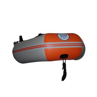 Details:   (AUSVERKAUFT>Schlauchboot Prowake IBP230: 230 cm lang mit Lattenboden, signal-orange / grau, inkl Angelrutenhalter / Angelboot, Schlauchboot, Ruderboot, 