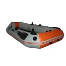 Schlauchboot Prowake IBP230: 230 cm lang mit Lattenboden, signal-orange / grau, inkl Angelrutenhalter