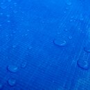 YERD 6x10m Abdeckplane mit Ösen, wasserdicht:  Gewebeplane   blau,  90g/m² starkes PE,  mit stabilen 12mm Aluminium-Metallösen, verstärkter Saum und extra verstärkte Eck-Ösen