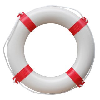 Rettungsring mit Sicherheitsleine Farbe: Rot, Durchmesser 57cm