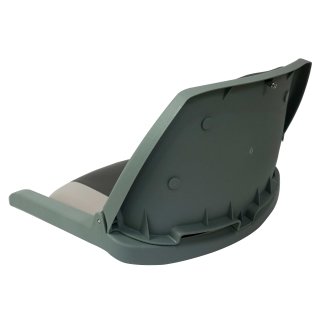 Details:   Steuersitz Bootssitz Steuerstuhl klappbar gepolstert Kunstoff grau/blau /  