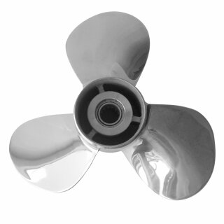 Details:   Edelstahl-Propeller für Yamaha 30 - 60 PS, 11 1/8" Durchmesser, 13" Steigung, mit 13 Zähnen / Propeller, Yamaha Außenborder 