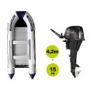 SET-ANGEBOT: Schlauchboot mit Motor Prowake TK-RIB420S...