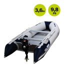 (AUSVERKAUFT!) Schlauchboot mit Motor: Prowake AL360 Aluboden Schlauchboot 360cm  mit Parsun F9.8 PS Motor