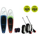 (AUSVERKAUFT!) PROWAKE 2 x SUP Board / Spar-Set: iSUP Shark1 (292cm) + iSUP Shark2 (305cm) + Gratis  2 x Jobe Universal-Schwimmweste