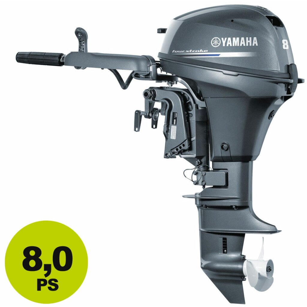 Yamaha Außenborder F8FMHL 2 Zylinder Benzin-Motor - 8 PS führerscheinfrei *,  Langschaft Außenbordmotor, 4-Takter (versand-kostenfrei)