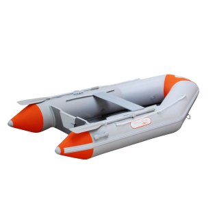 (AUSVERKAUFT) Schlauchboot Prowake Sport IBT265: 265cm lang mit Aluminiumboden - ideal für 3 Personen - orange/grau