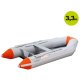 (AUSVERKAUFT!) Schlauchboot Prowake Sport  IBT330: 330cm lang mit Aluboden - ideal f&uuml;r 4 Personen - orange/grau 