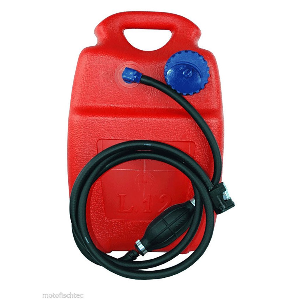 Kraftstofftank 12 Liter Set für Tohatsu/ Nissan Motoren - mit Pumpschlauch und Kraftstoffanschluss