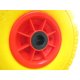 YERD pannensicheres Rad im günstigen 2er Set:  2 x PU-Rad mit gelben Mantel, Raddurchmesser 260 mm (Rad für Bollerwagen o. Sackkarren)