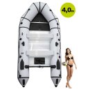 (AUSVERKAUFT) AQUAPARX Schlauchboot RIB 400 White,...