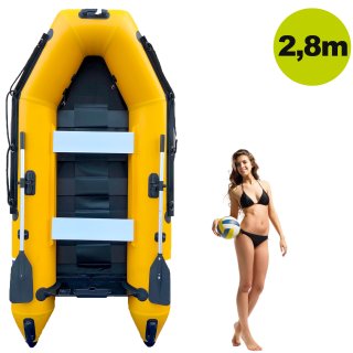AQUAPARX Schlauchboot 280PRO MKIII Yellow - 280cm lang - Lattenboden -  ideal f&uuml;r 3-4 Personen (versand-kostenfrei)*
