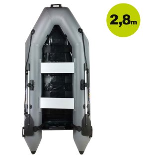 Details:   AQUAPARX Schlauchboot RIB280 PRO Grey- 280cm lang - Lattenboden - grau- ideal für 3-4 Personen (Versand kostenfrei)* / Schlauchboot, AQUAPARX 