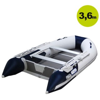 Schlauchboot AL 360: 360cm lang mit Aluminiumboden - blau/wei&szlig; - ideal f&uuml;r 5 Personen (versand-kostenfrei)* 